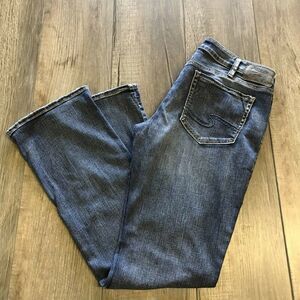 Silver Jeans Womens Berkley Slim Boot Low Rise Distressed Medium Wash Size 30/31